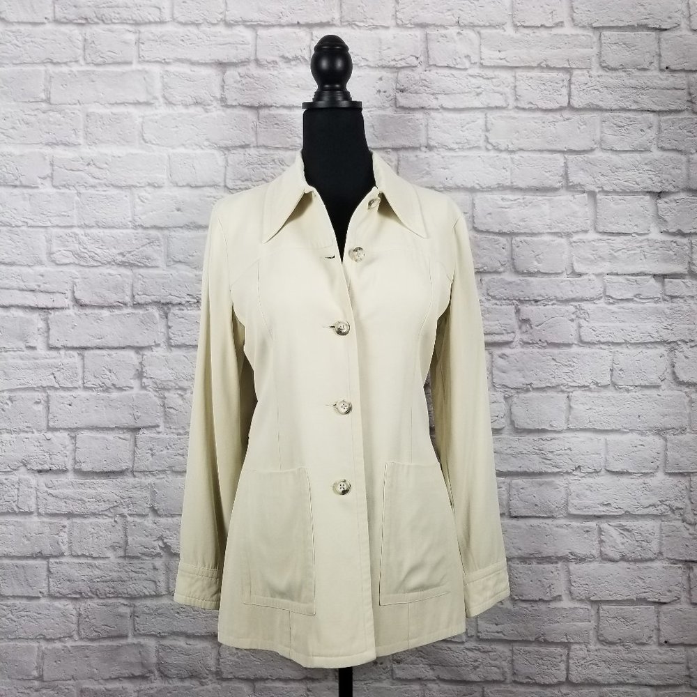 Banana Republic Light Overcoat - Cream Sz. 10